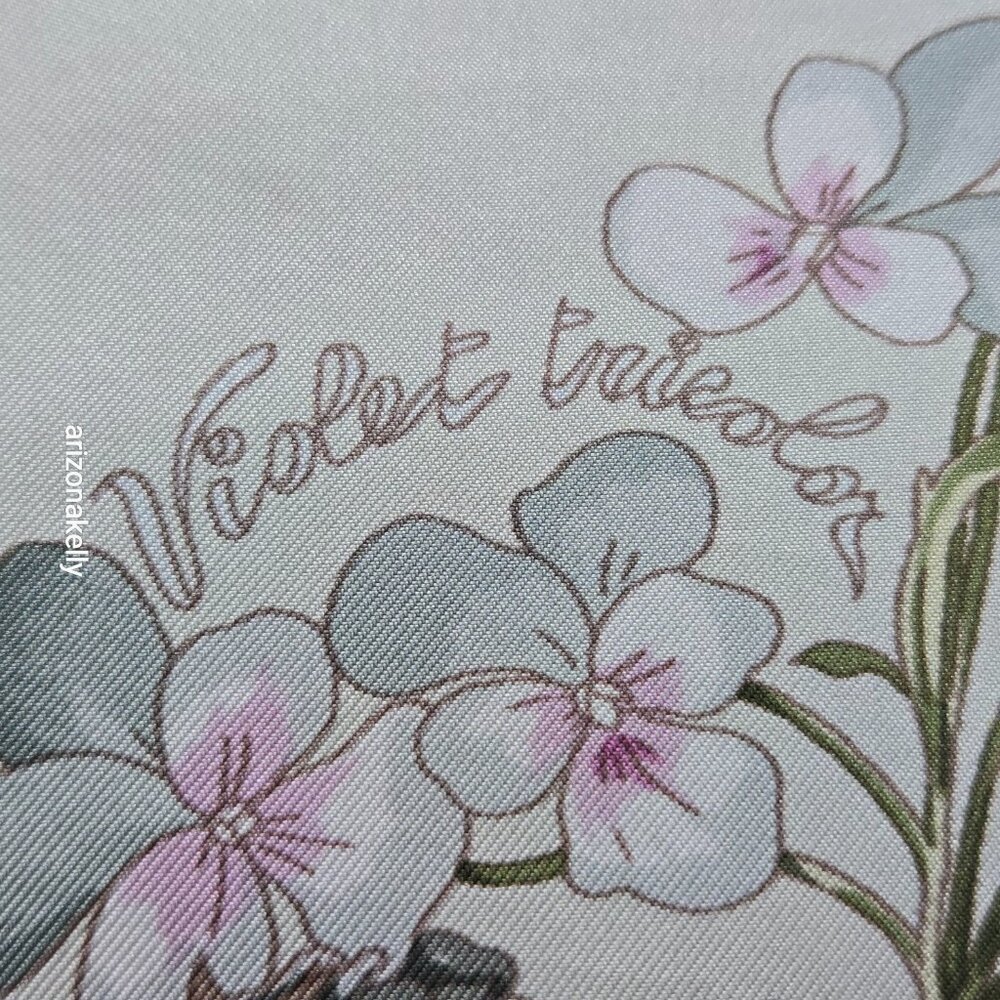 Brooks Brothers Silk Scarf Four Seasons of Flowers Purple Grey - Picture 13 of 16